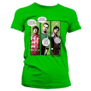 TBBT - Superhero Quips Girly T-Shirt (Green) | L, M, S, XL, XXL