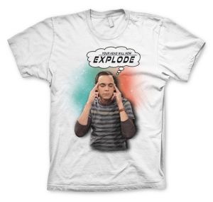 Sheldon - Your Head Will Now Explode T-Shirt (White) | L, M, S, XL, XXL