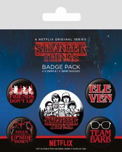 Stranger Things Pin-Back Buttons 5-Pack Characters