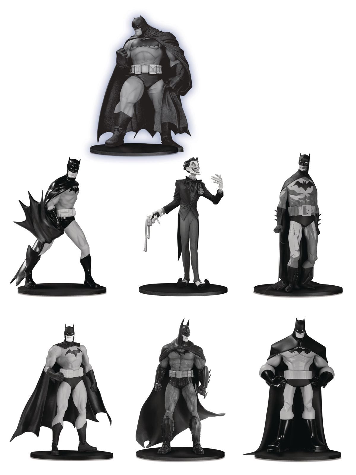 Batman Black & White PVC Minifigure 7-Pack Box Set #3 10 cm DC Direct