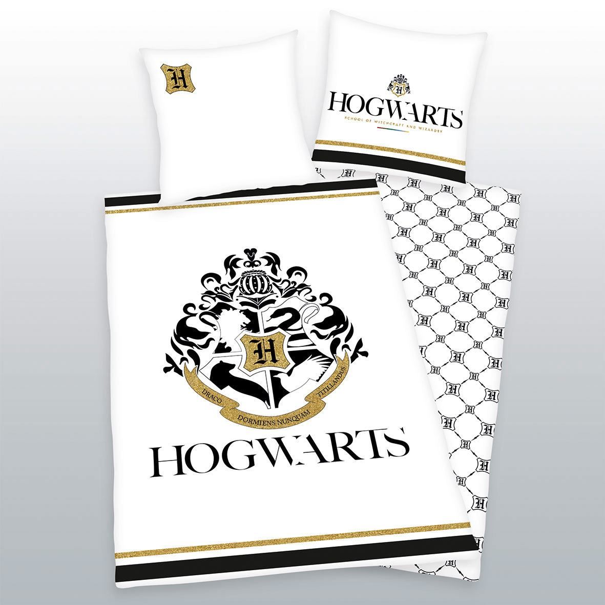 Harry Potter Duvet Set Hogwarts (Gold) 135 x 200 cm / 80 x 80 cm Herding