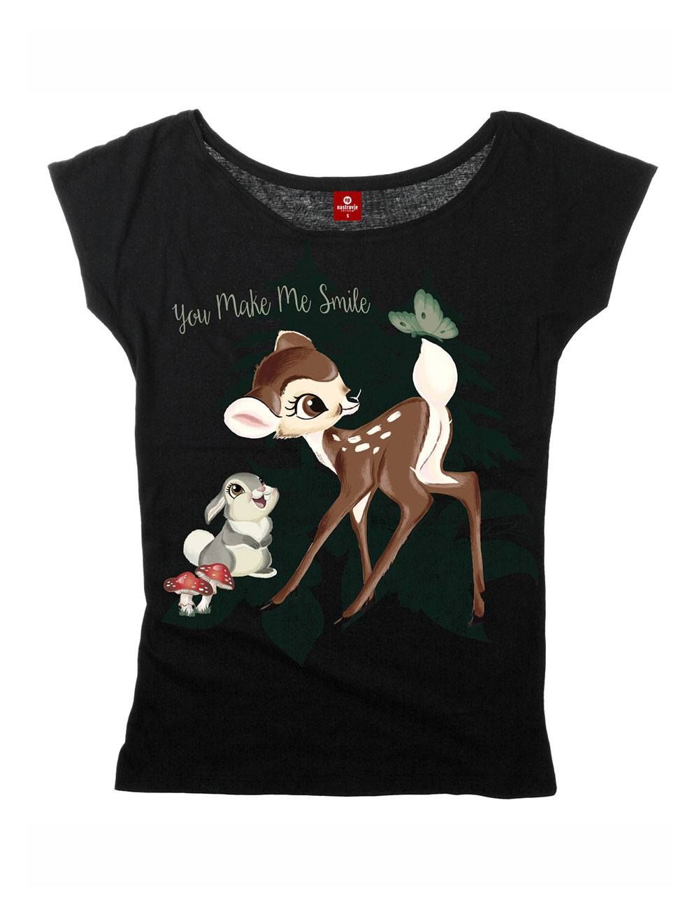Bambi Ladies Loose T-Shirt Smile Size L Nastrovje Potsdam