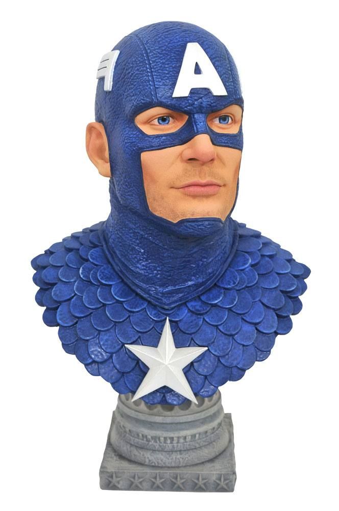 Marvel Comics Legends in 3D Bust 1/2 Captain America 25 cm Diamond Select