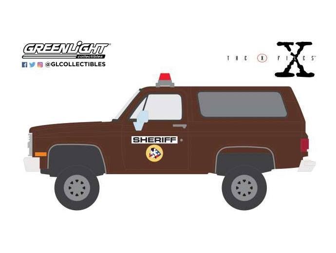 The X-Files Diecast Model 1/64 1981 Chevrolet K-5 Blazer Sheriff Greenlight Collectibles