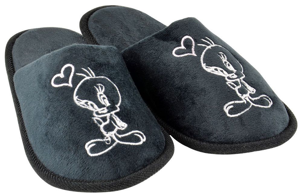 Looney Tunes Slippers Tweety Black Heart Size S United Labels