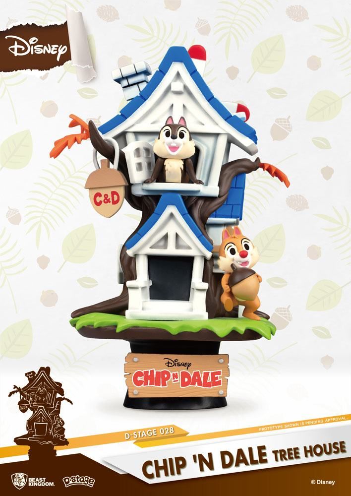 Disney Summer Series D-Stage PVC Diorama Chip 'n Dale Tree House 16 cm Beast Kingdom Toys