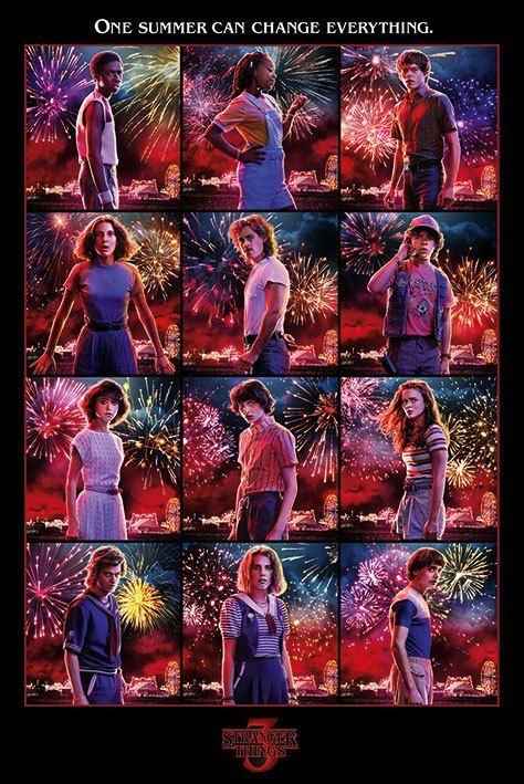 Stranger Things Poster Pack Character Montage S3 61 x 91 cm (5) Pyramid International