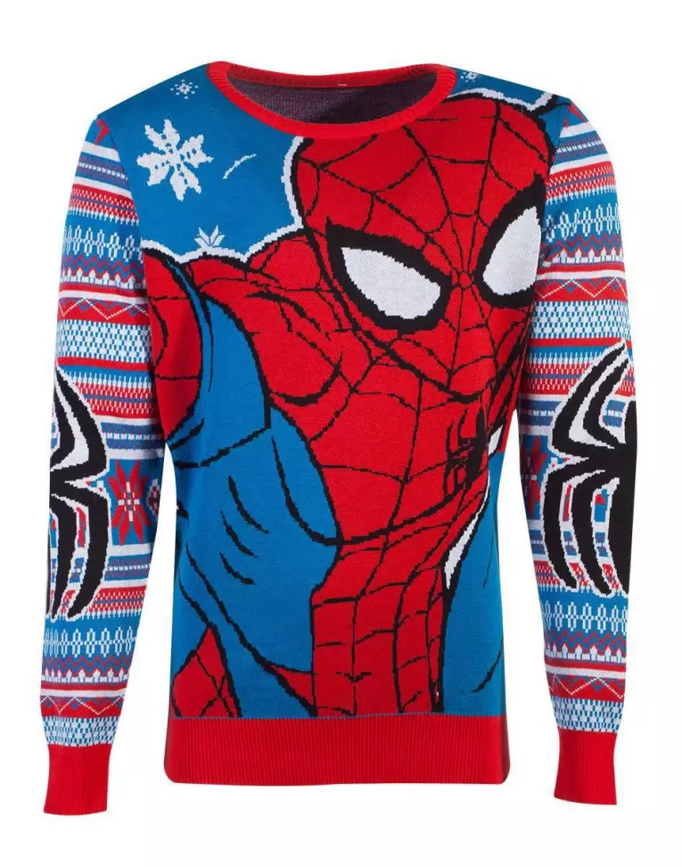 Marvel Knitted Christmas Sweater Spider-Man Size S Difuzed
