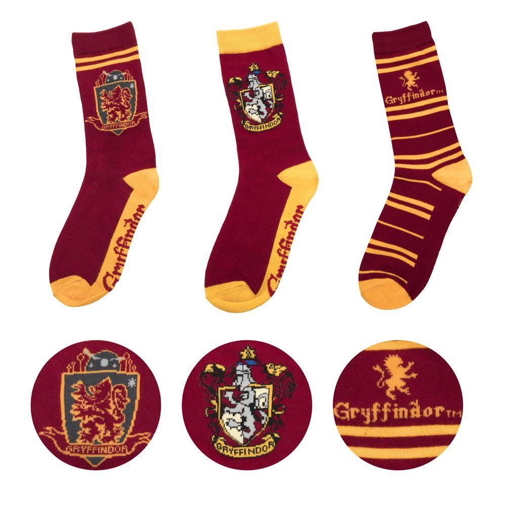 Harry Potter Socks 3-Pack Gryffindor Cinereplicas