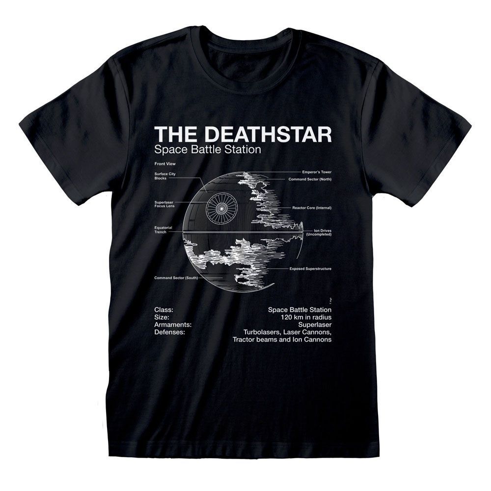 Star Wars T-Shirt Death Star Sketch Size XL Heroes Inc