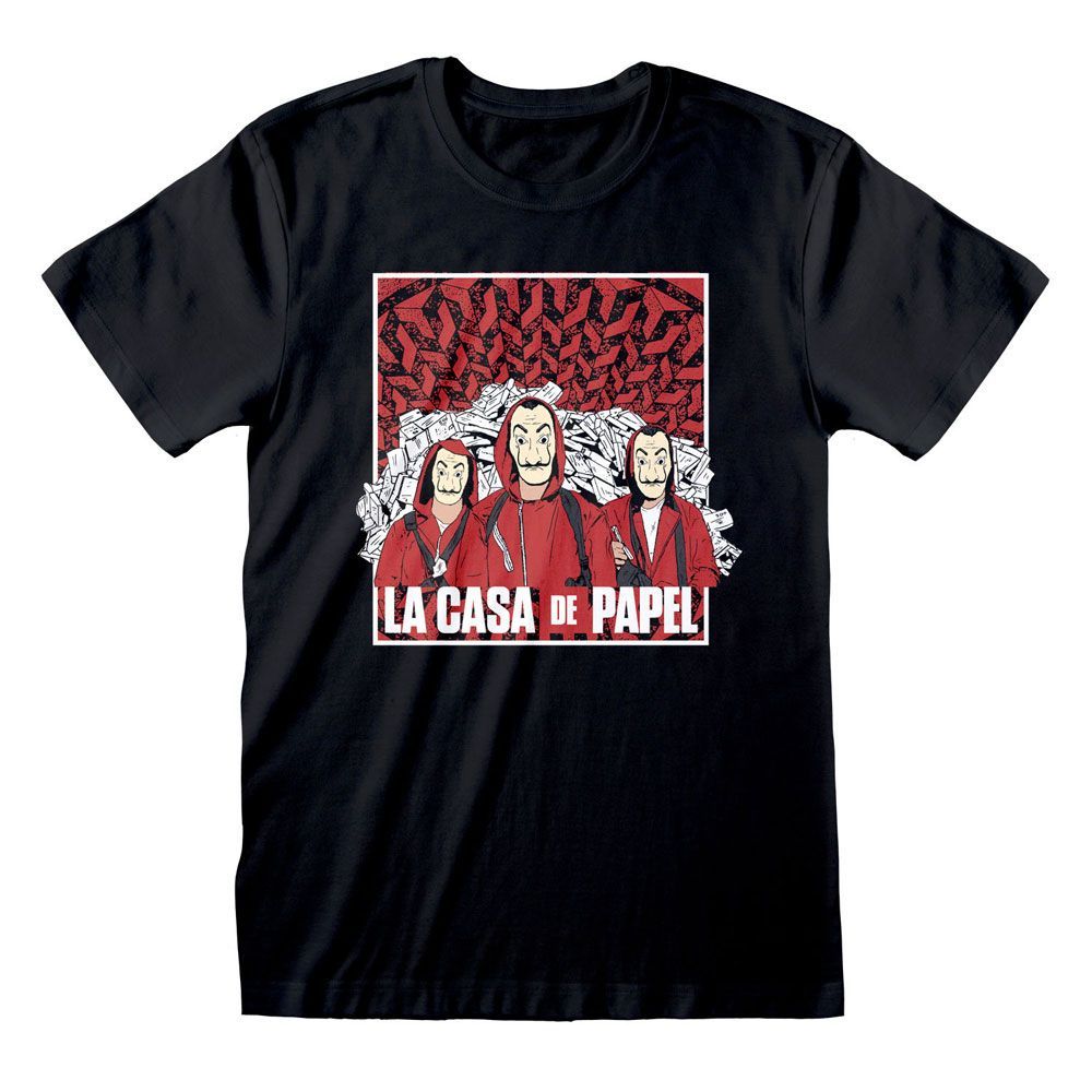 Money Heist T-Shirt Group Shot Size XL Heroes Inc