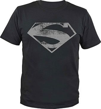 Superman T-Shirt Man of Steel Logo Size L United Labels