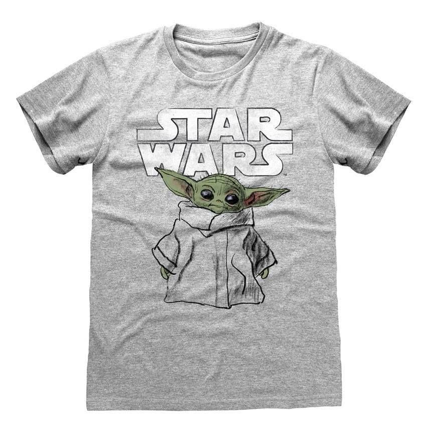 Star Wars The Mandalorian T-Shirt Child Sketch Size XL Heroes Inc
