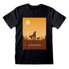 Star Wars The Mandalorian T-Shirt Retro Poster Size L