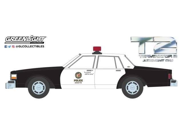Terminator 2 Diecast Model 1/64 1987 Chevrolet Caprice Metropolitan Police Greenlight Collectibles