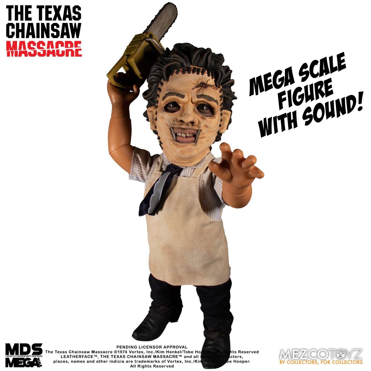 Texas Chainsaw Massacre Mega Scale Action Figure with Sound Feature Leatherface 38 cm Mezco Toys