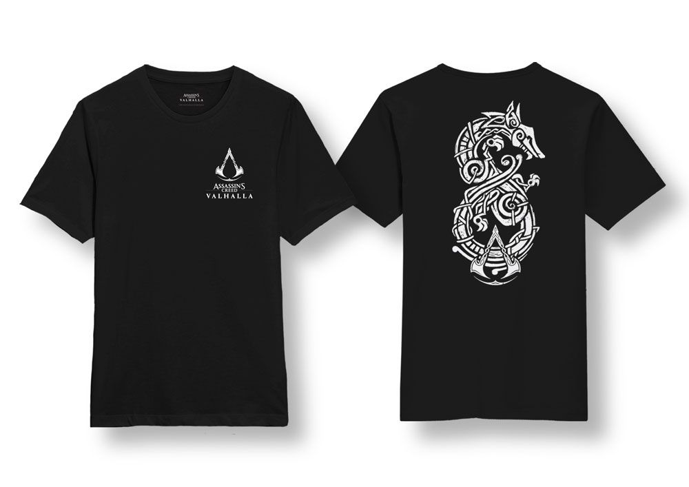 Assassin's Creed Valhalla T-Shirt Woodcut Dragon Size M PCMerch