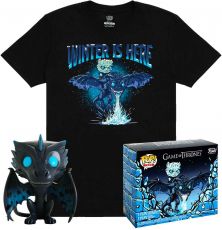 Game of Thrones POP! & Tee Box Icy Viserion heo Exclusive Size S