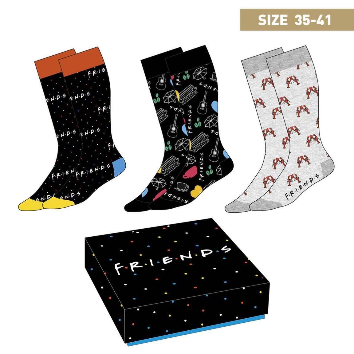 Friends Socks 3-Pack Symbols 35-41 Cerd?
