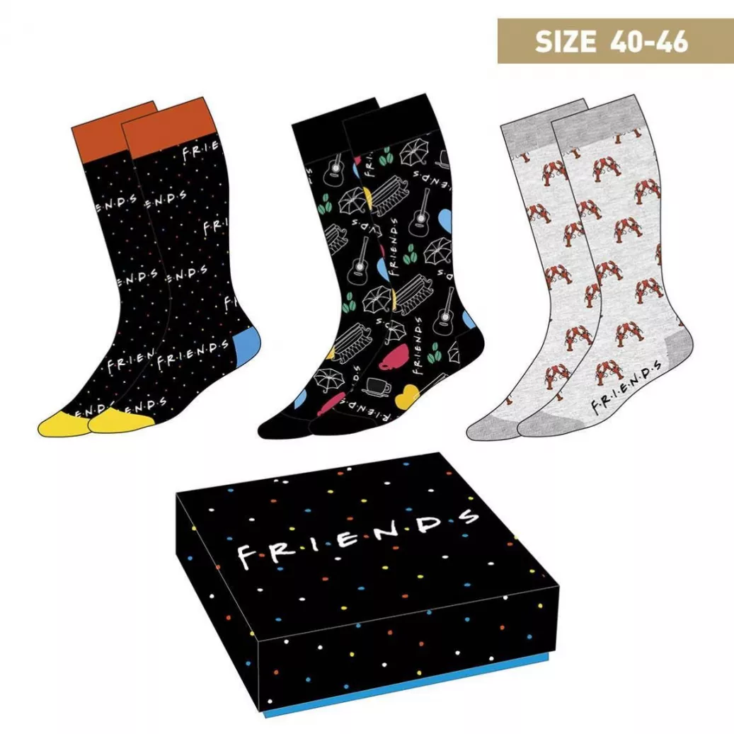 Friends Socks 3-Pack Symbols 40-46 Cerd?