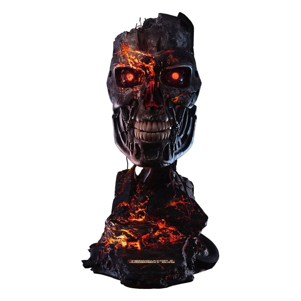 Terminator 2: Judgment Day Replica 1/1 T-800 Endoskeleton Mask Battle Damaged Version 46 cm Pure Arts