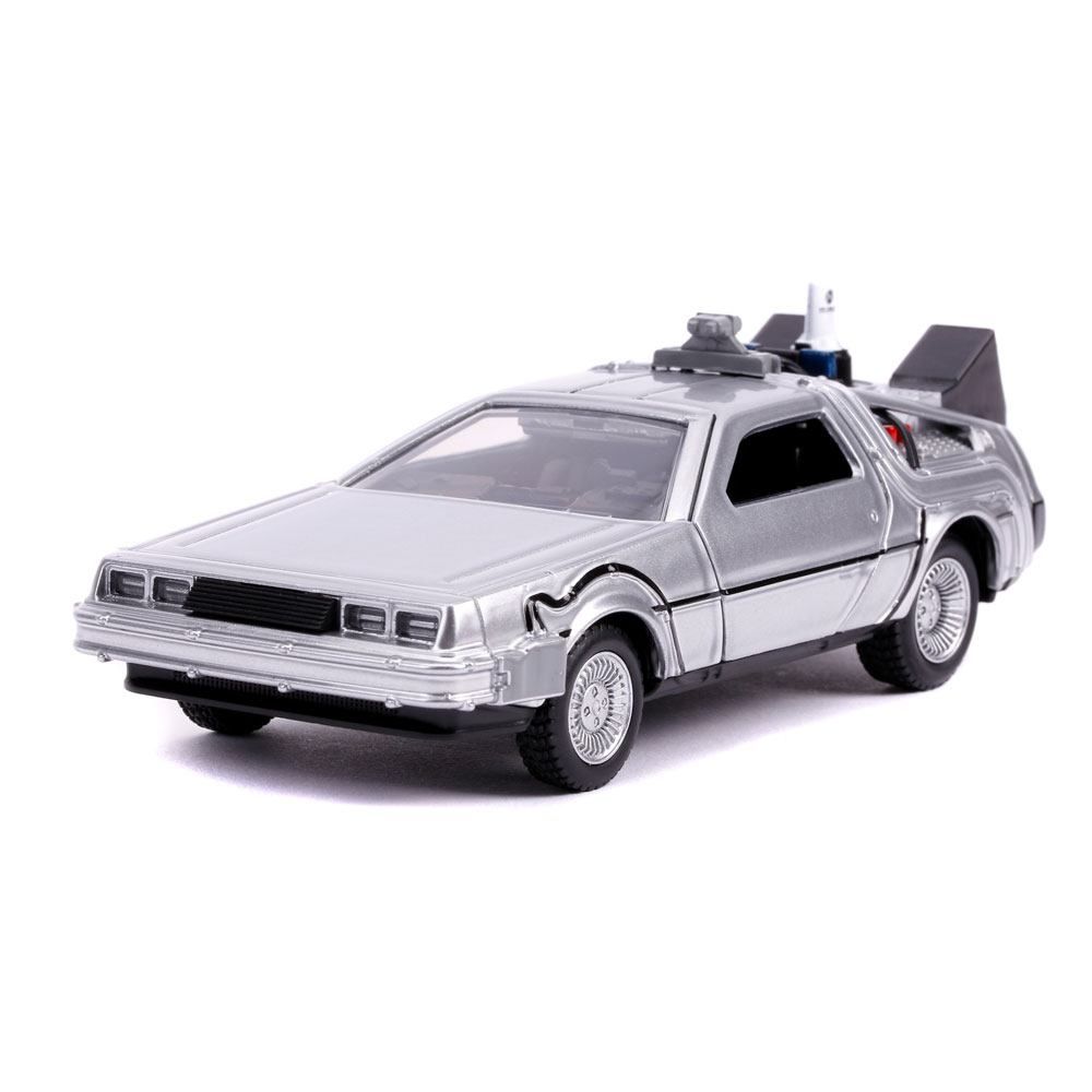 Back to the Future II Hollywood Rides Diecast Model 1/32 DeLorean Time Machine Jada Toys