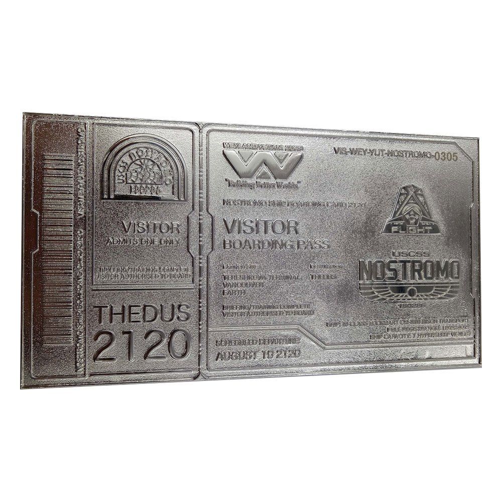 Alien Replica Nostromo Ticket Limited Edition (silver plated) FaNaTtik
