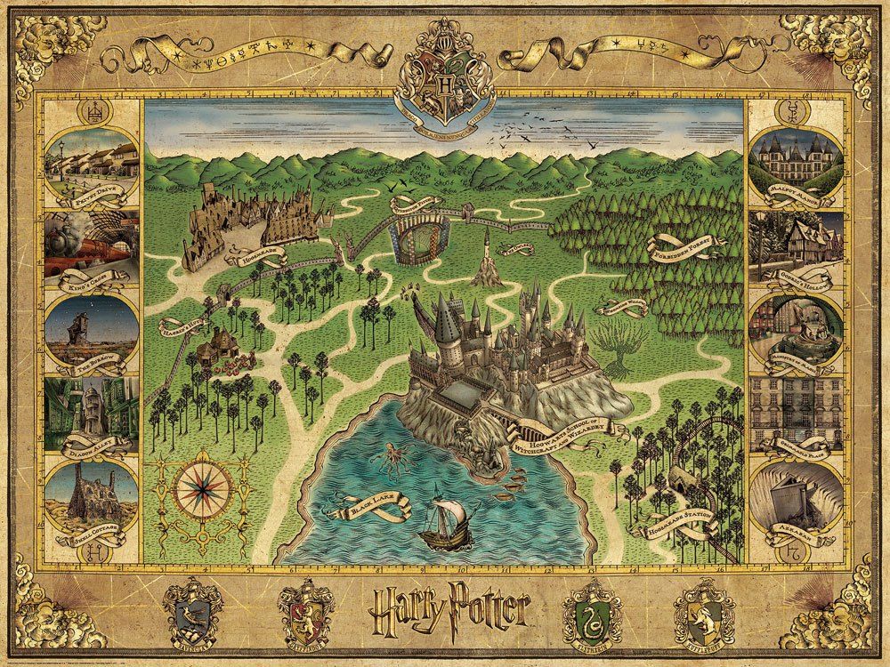 Harry Potter Jigsaw Puzzle Hogwarts Map (1500 pieces) Ravensburger