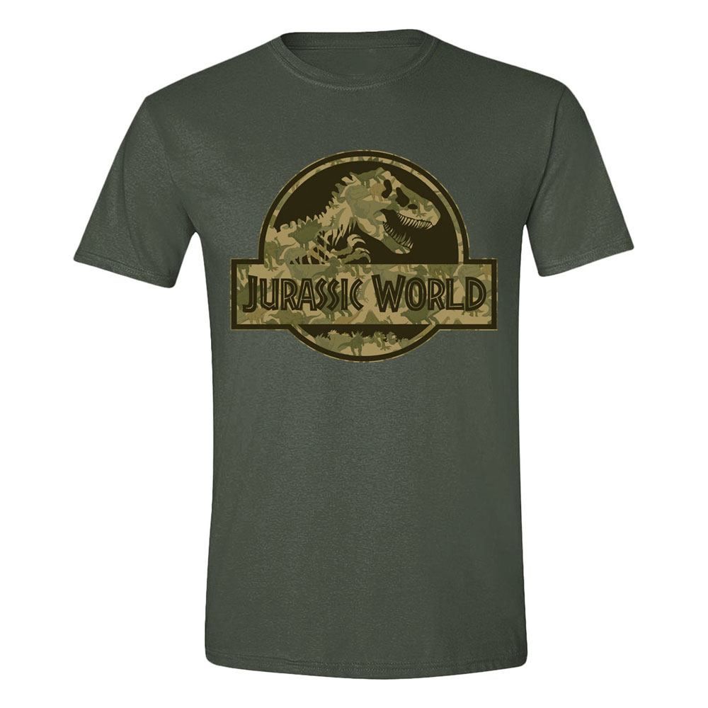 Jurassic World T-Shirt Camo Logo Size L PCM