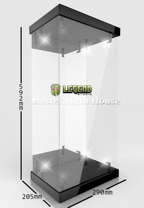 Master Light House Acrylic Display Case with Lighting for 1/4 Action Figures (black) Legend Studio