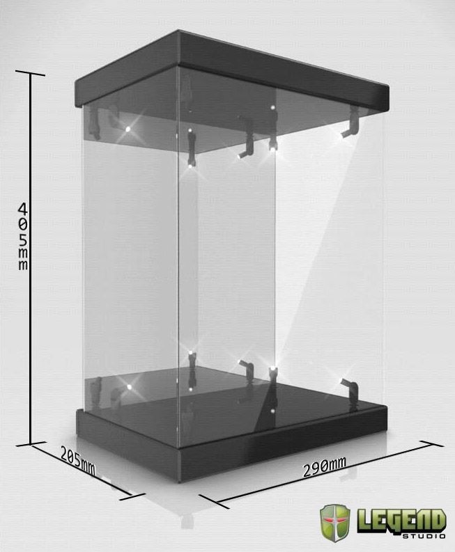 Master Light House Acrylic Display Case with Lighting for 1/6 Action Figures (black) Legend Studio