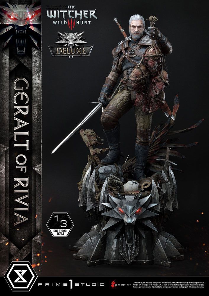 Witcher 3 Wild Hunt Statue 1/3 Geralt von Riva Deluxe Version 88 cm Prime 1 Studio