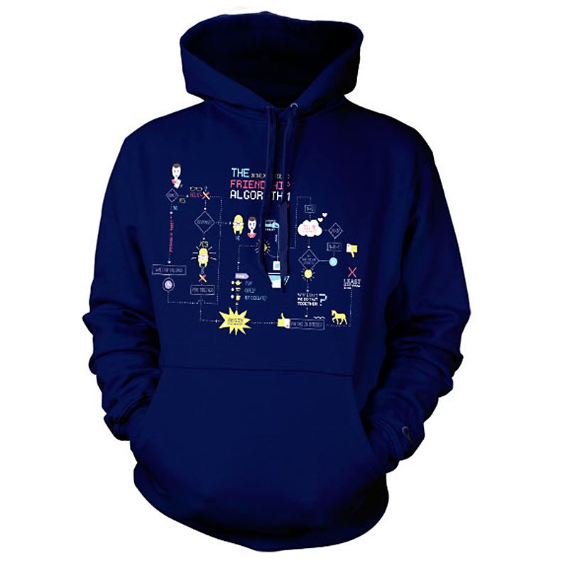 Navy printed Hoodie Friendship Minions Algorithm Licenced