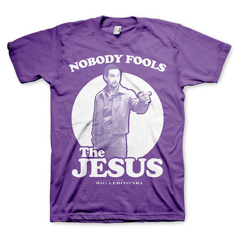 Big Lebowski printed t-shirt Nobody Fools The Jesus Licenced