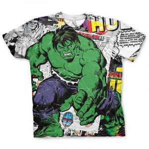 Marvel printed t-shirt The Hulk Comic Allover | XL