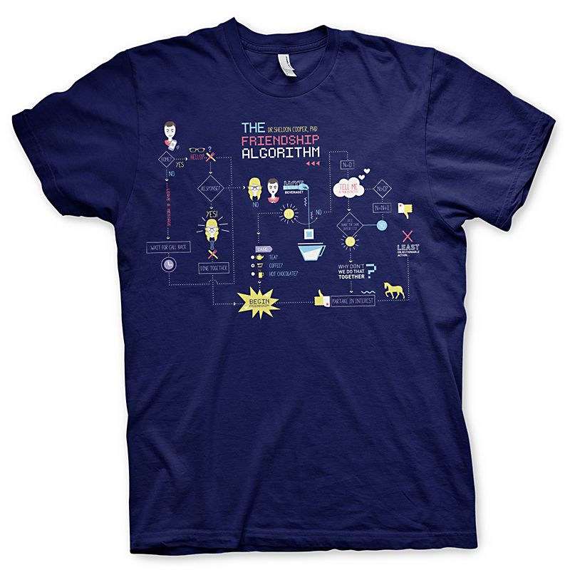 The Big Bang Theory Printed T-Shirt The Friendship Minions Algorithm Licenced