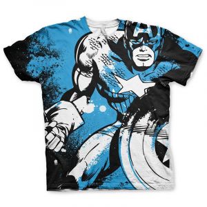 Allover printed t-shirt Captain America Marvel | S, M, L, XL, XXL