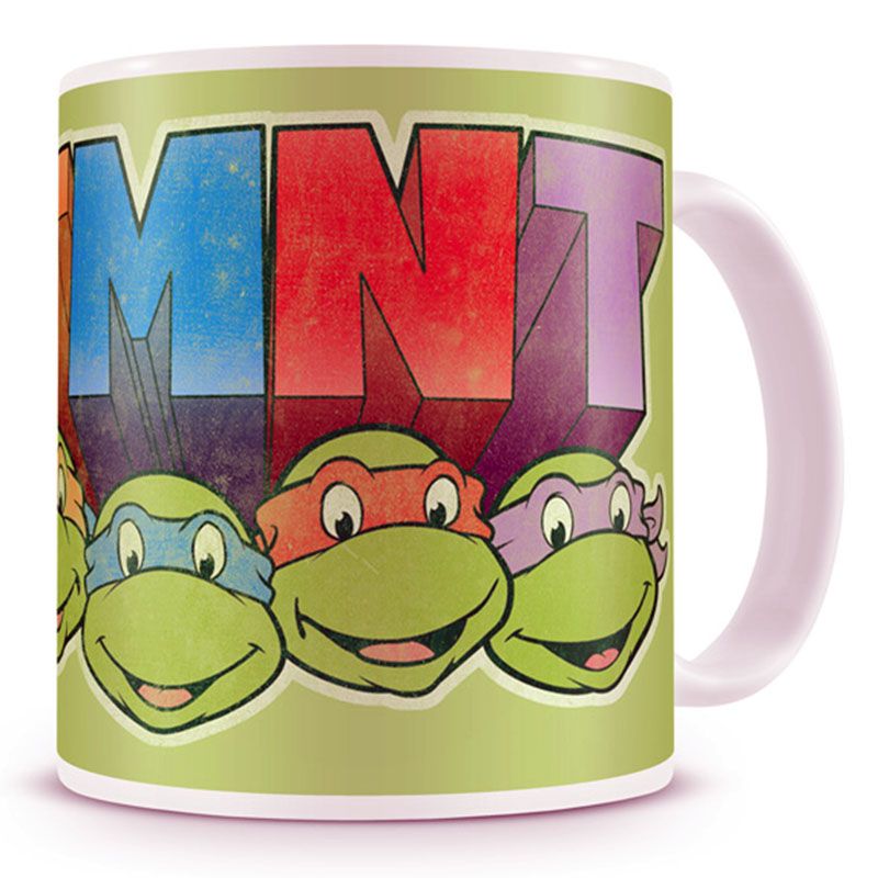 Teenage Mutant Ninja Turtles coffe mug Distressed Faces Licenced