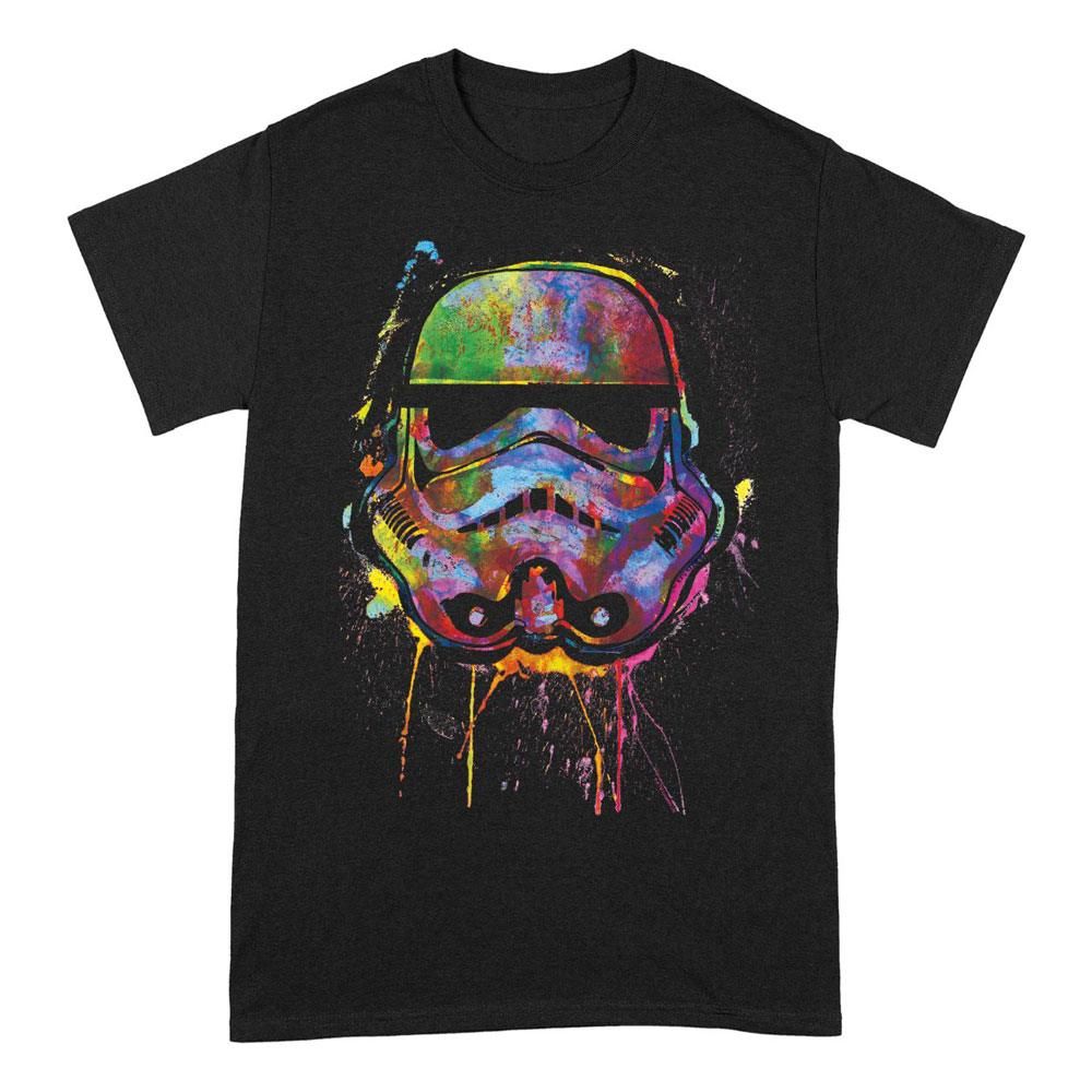Star Wars T-Shirt Paint Splats Helmet Size L PCMerch