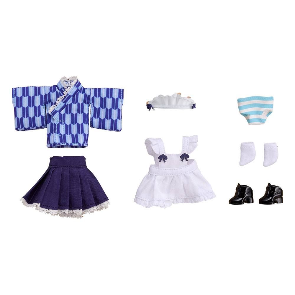 Original Character Parts for Nendoroid Doll Figures Outfit Set Japanese-Style Maid Blue Good Smile Company