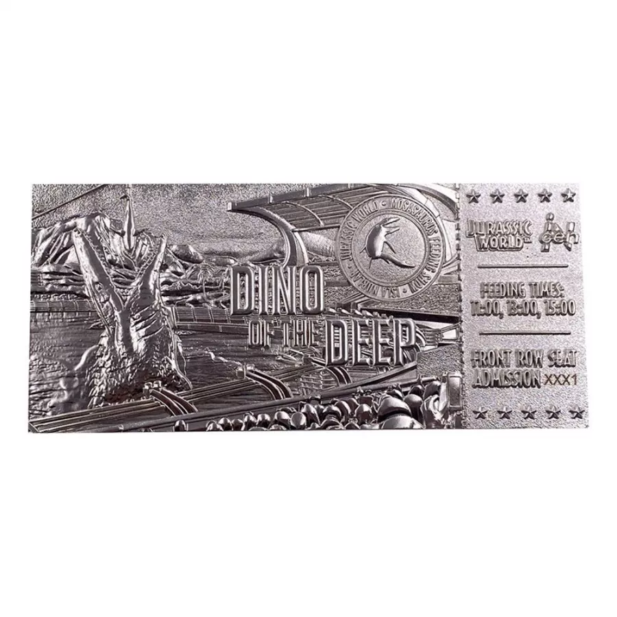 Jurassic Park Replica Mosasaurus Ticket Ticket (silver plated) FaNaTtik