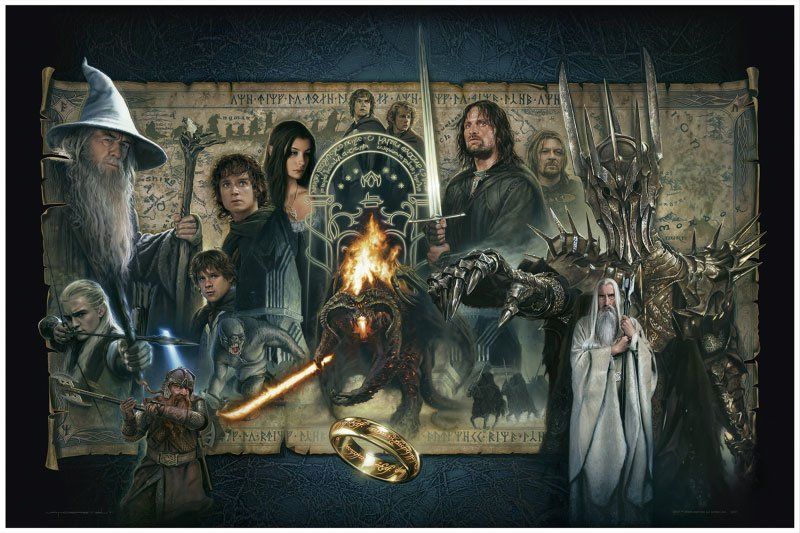 Lord of the Rings Fine Art Print Giclee The Fellowship of the Ring 61 x 91 cm VanderStelt Studio