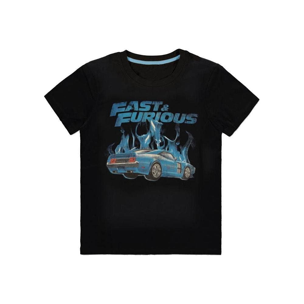 Fast & Furious T-Shirt Blue Flames Size S Difuzed