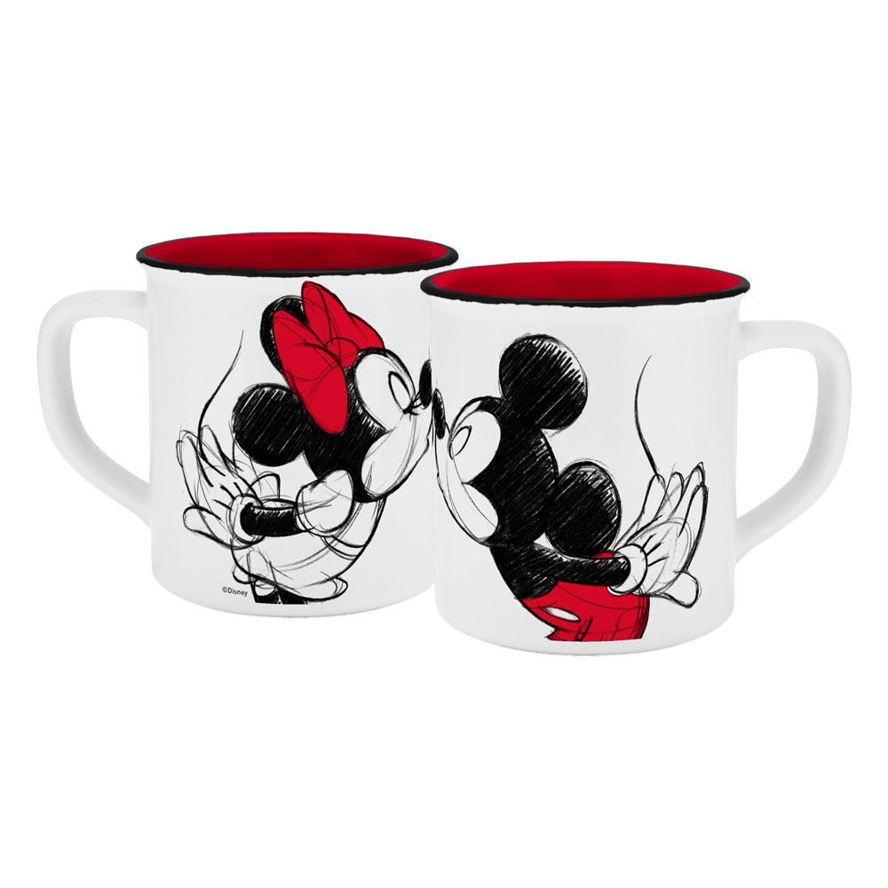 Disney Mug Mickey Kiss Sketch Red Geda Labels