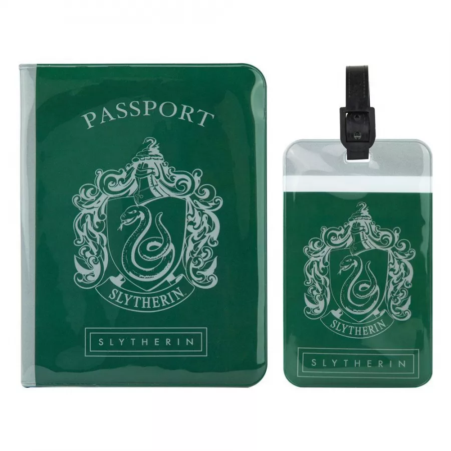 Harry Potter Passport Case & Luggage Tag Set Slytherin Cinereplicas