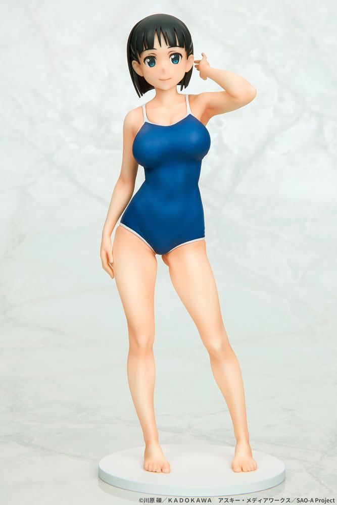 Sword Art Online PVC Statue 1/7 Suguha Kirigaya Leafa Navy Blue Swimsuit Ver. 23 cm Q-Six
