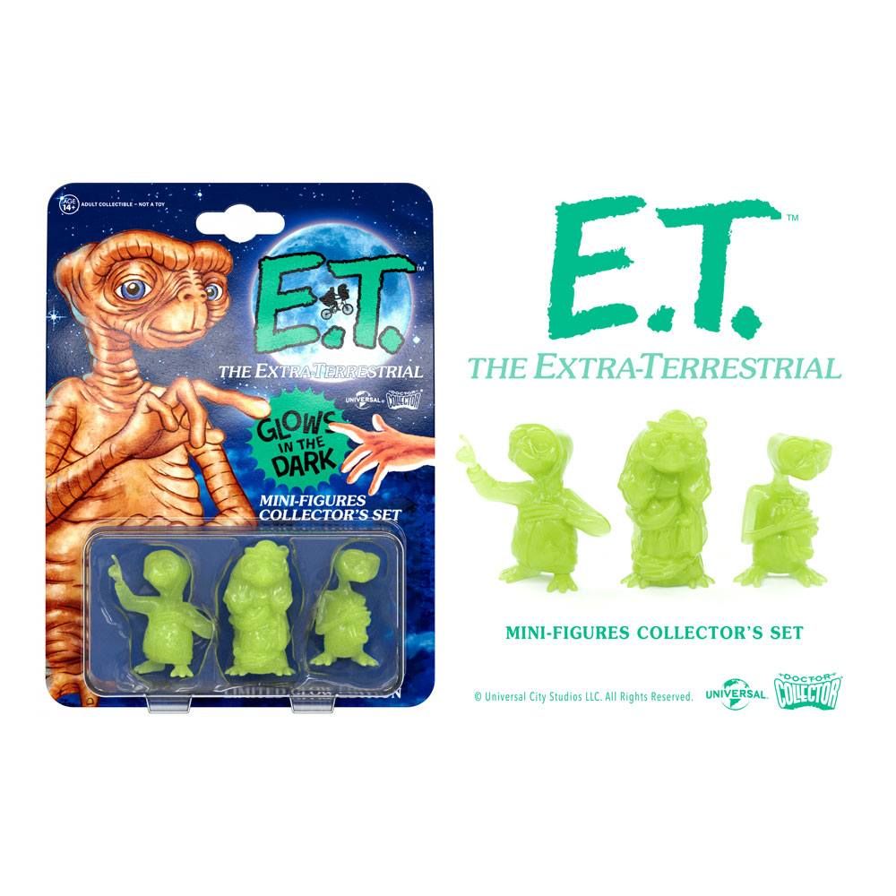 E.T. the Extra-Terrestrial Collector's Set Mini Figures 3-Pack Glowing Edition 5 cm Doctor Collector