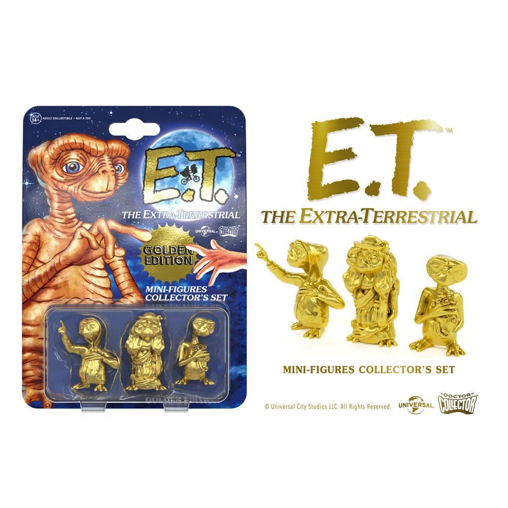 E.T. the Extra-Terrestrial Collector's Set Mini Figures 3-Pack Golden Edition 5 cm Doctor Collector