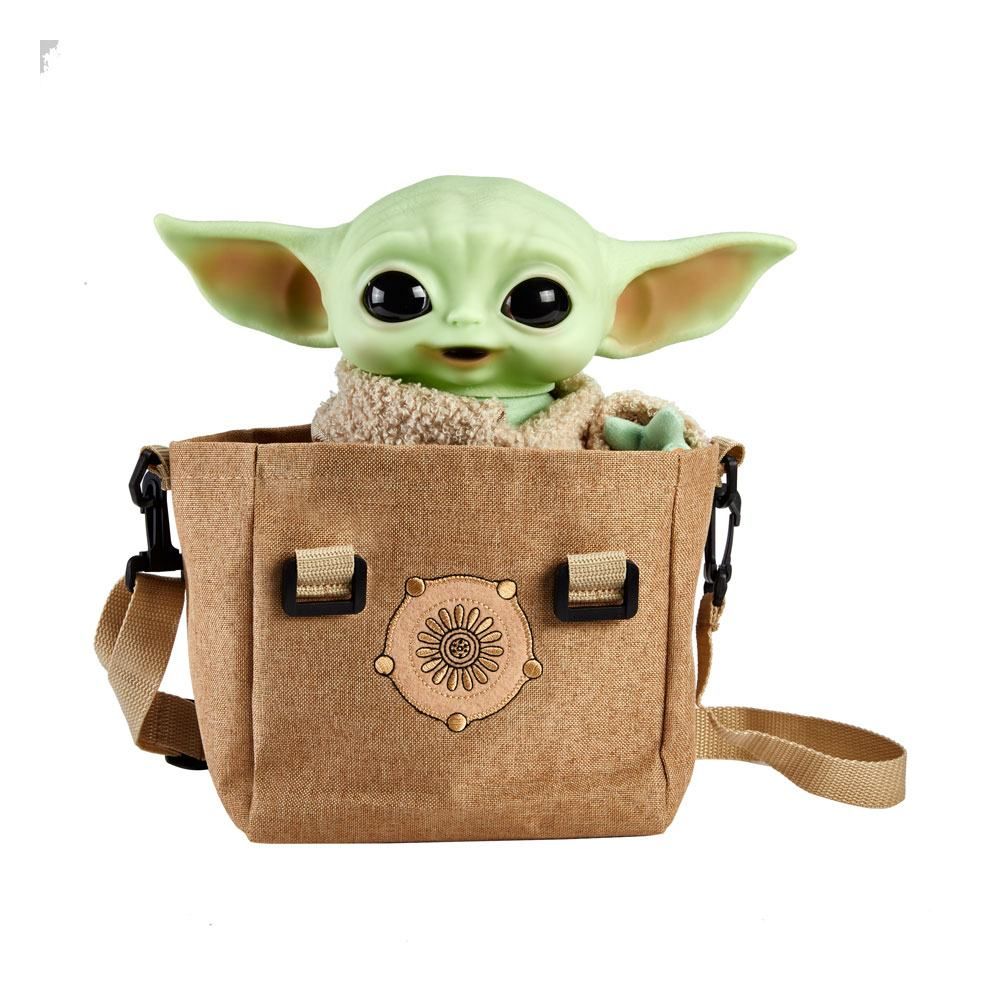 Star Wars The Mandalorian Electronic Plush Figure with Shoulder Bag The Child 28 cm Mattel