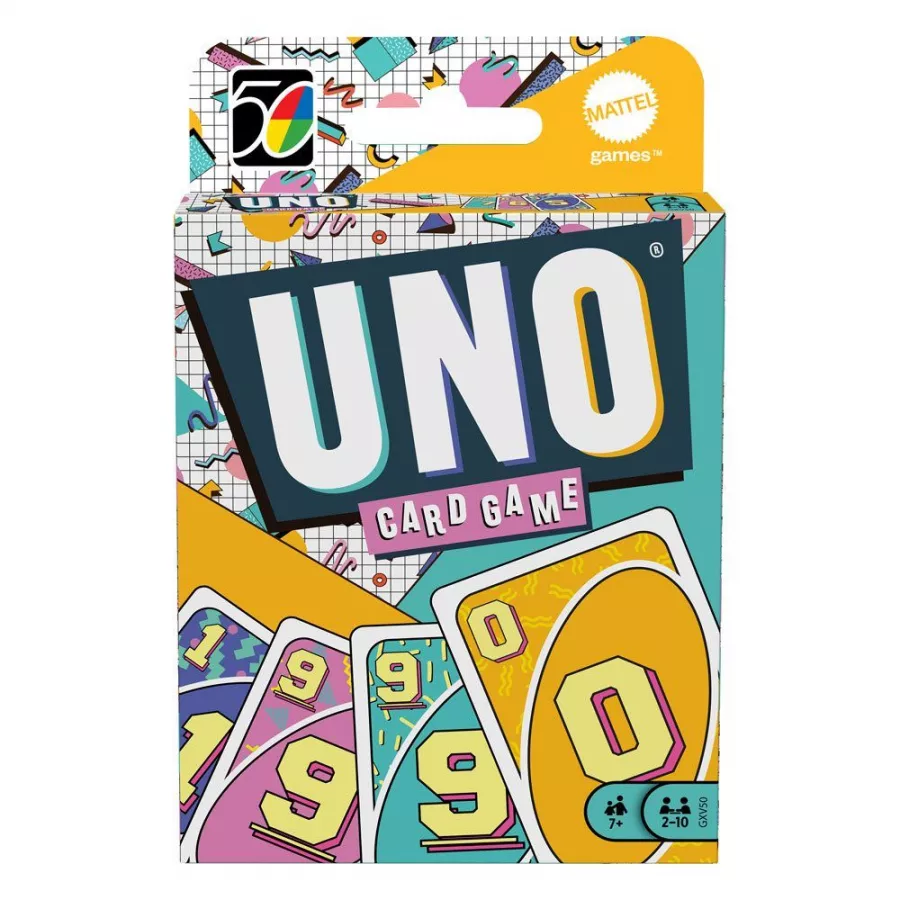 UNO Card Game Iconic Series Anniversary Edition 1990's Mattel